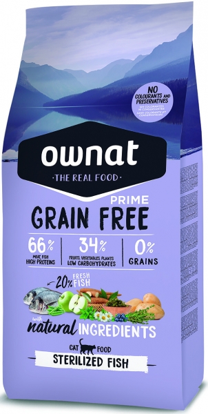 OWNAT GRAIN FREE PRIME Sterilized Fish Cat 8KG CAT
