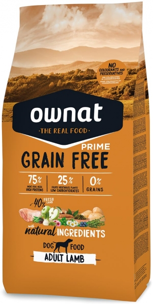 OWNAT GRAIN FREE PRIME Adult Lamb 12Kg DOG