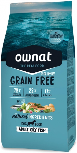 OWNAT GRAIN FREE PRIME Adult Oily Fish 12Kg DOG