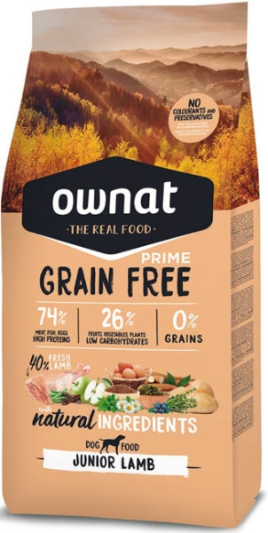 OWNAT GRAIN FREE PRIME Junior Lamb 12Kg DOG