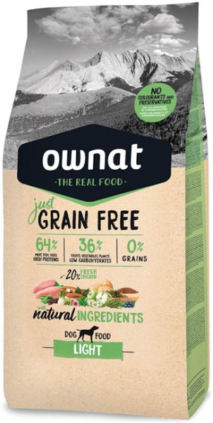 OWNAT GRAIN FREE JUST Light 3Kg DOG